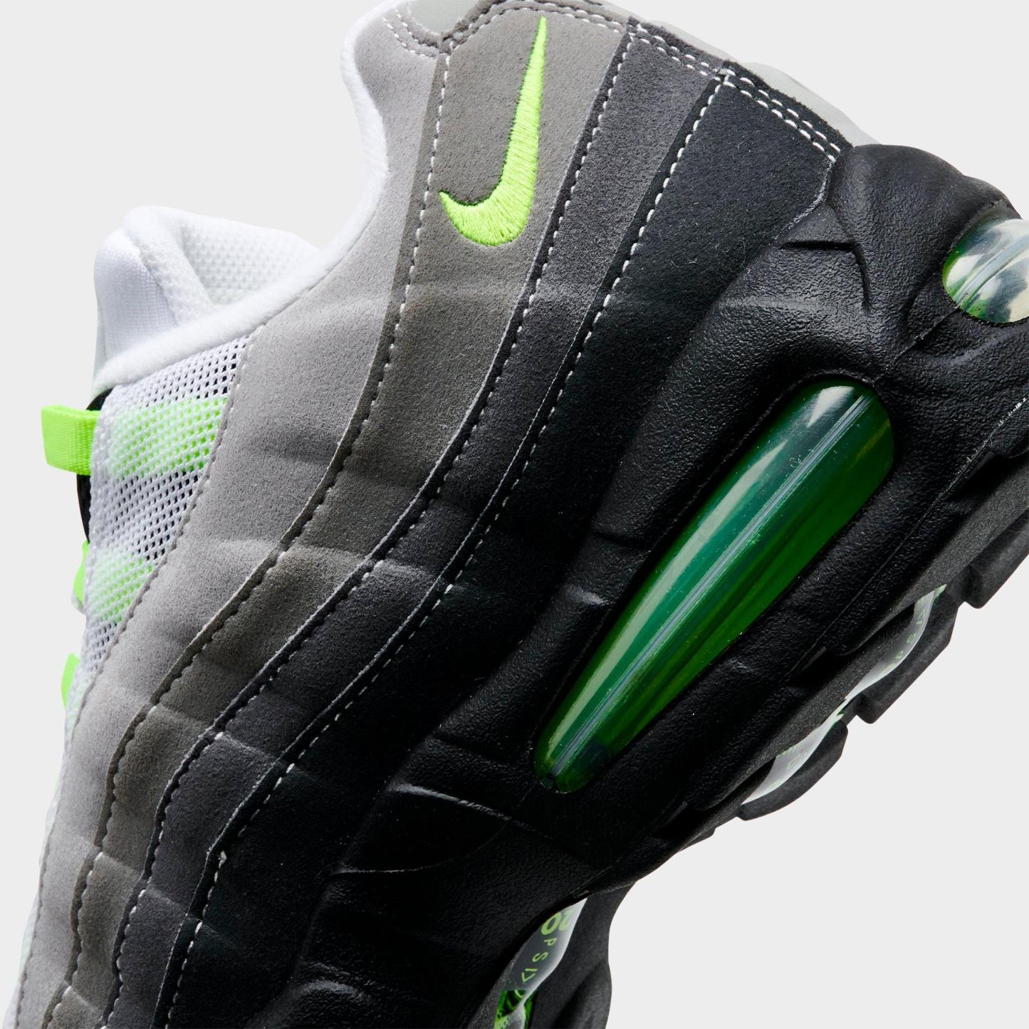 Men's Nithtke Air Max 95 Big Bubble Scorpion Casual Shoes - Part 3 - Black/Cool Grey/Neon Yellow - Detail shot