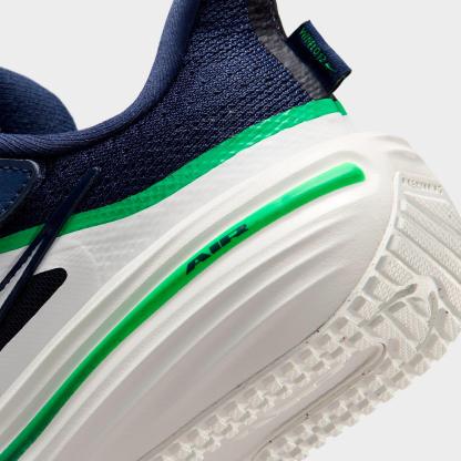 Little Kids' Nithtke Winflo 12 Road Running Shoes - Midnight Navy/Green Spark/Summit White - Detail shot