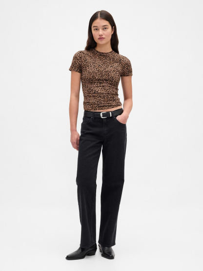 CloseKnit Jersey T-Shirt - Leopard brown