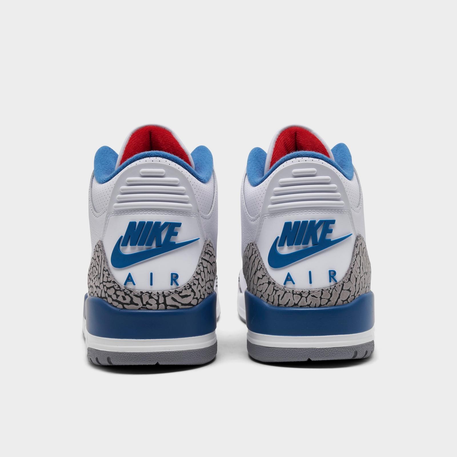 Men's Air Jordan Retro 3 Basketball Shoes - Sail/Black/University Red/Pale Ivory/Palomino - view 4