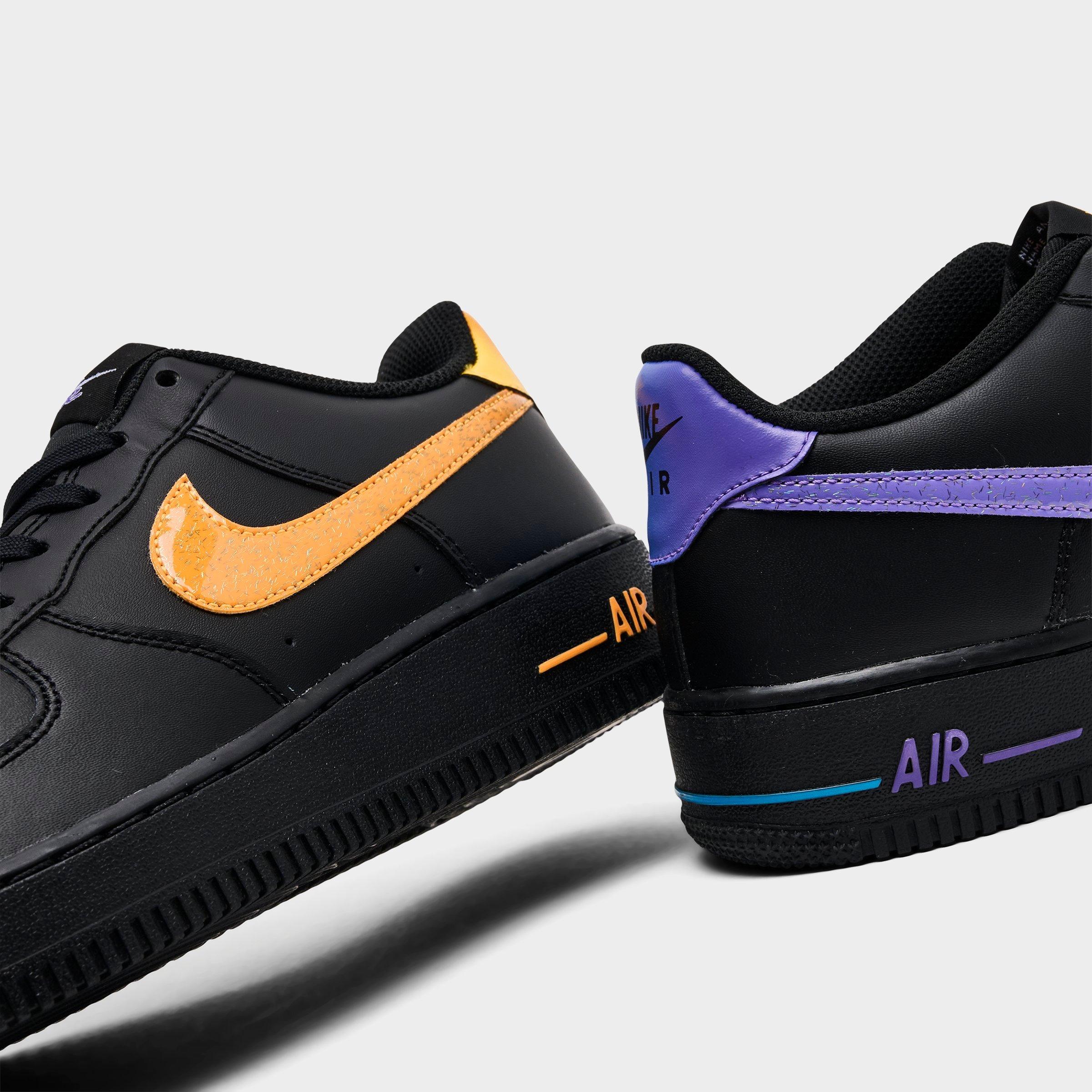 Big Kids' Nithtke Air Force 1 Low Casual Shoes - Black/Multicolor - Detail shot