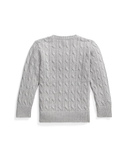 Polo Ralph Lauren Boys' 8-20 Cable-Knit Cotton Sweater - Andover Heather