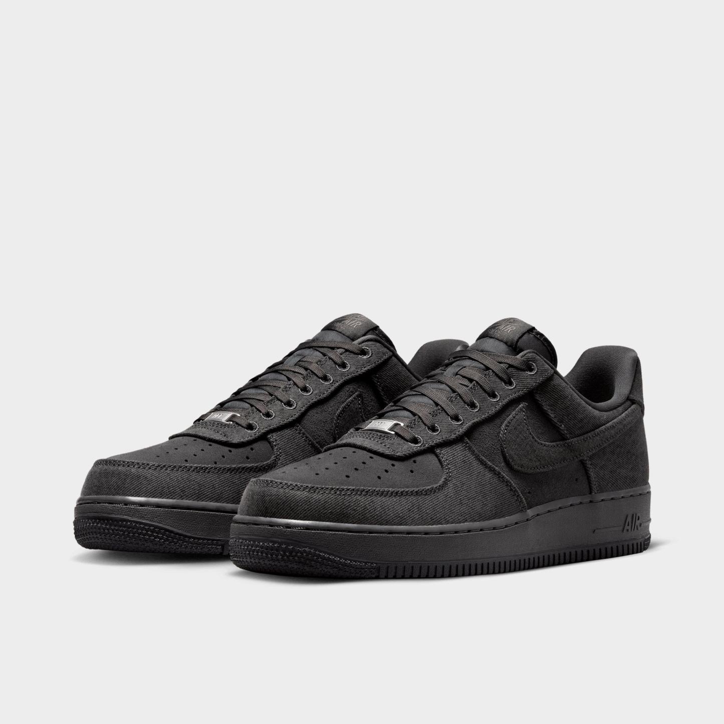 Men's Nithtke Air Force 1 '07 LV8 Casual Shoes - Part 1 - Anthracite/Medium Ash/Metallic Silver/Anthracite - Both shoes facing left