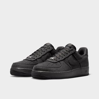 Men's Nithtke Air Force 1 '07 LV8 Casual Shoes - Part 1 - Anthracite/Medium Ash/Metallic Silver/Anthracite - Both shoes facing left