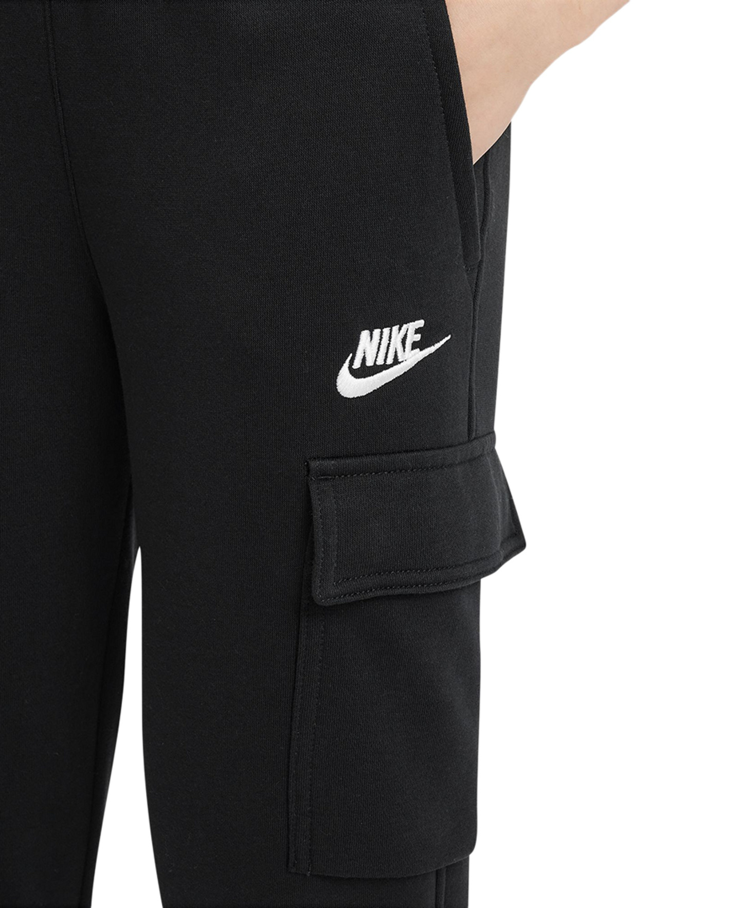 Nike Boys and Girls 8-10 Sportswear Club Fleece Cargo Pants - Black