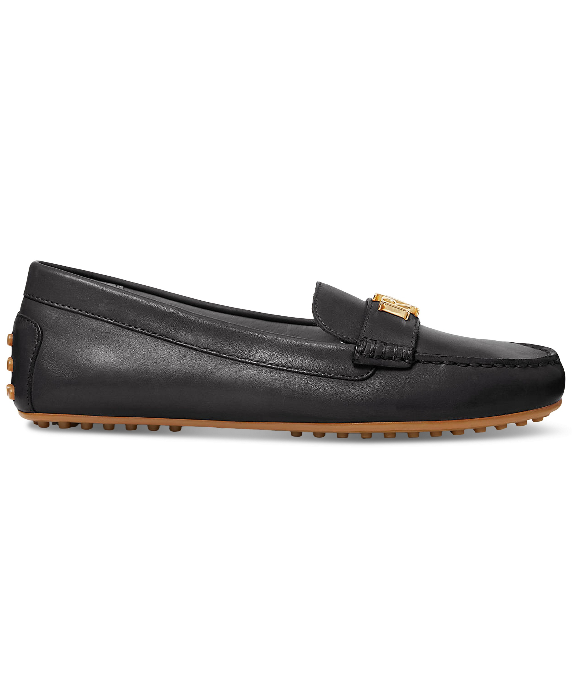 Lauren Ralph Lauren Women's Barnsbury Round Toe Loafers - Black Leather
