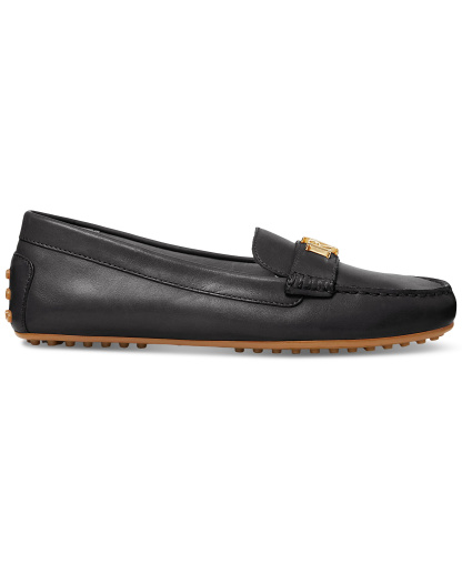 Lauren Ralph Lauren Women's Barnsbury Round Toe Loafers - Black Leather