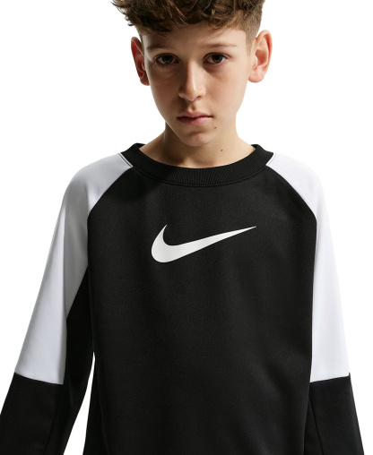 Nike Boys' 8-20 Sportswear Crewneck Sweatshirt & Shorts, 2-Piece Set - Black/white/black/white