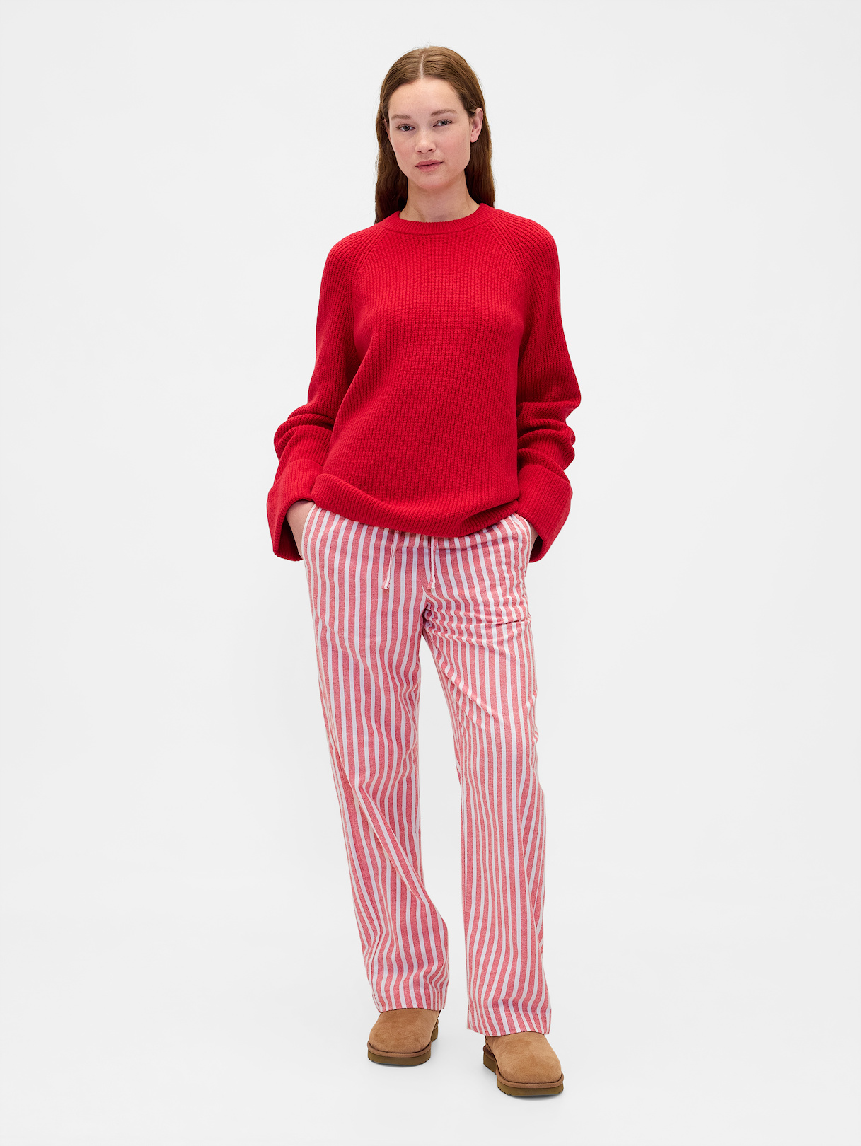 Adult Softest Flannel PJ Pants - Red stripe