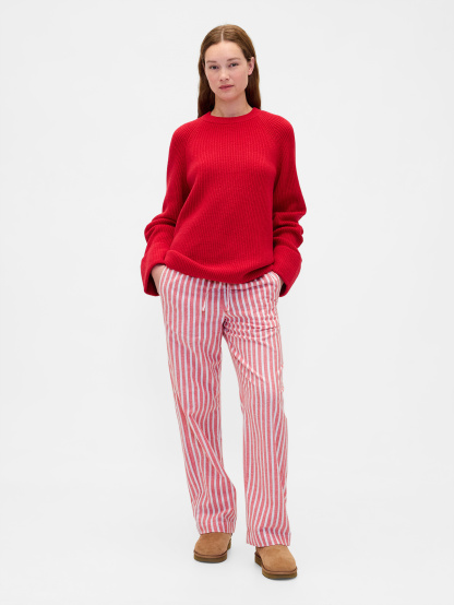 Adult Softest Flannel PJ Pants - Red stripe