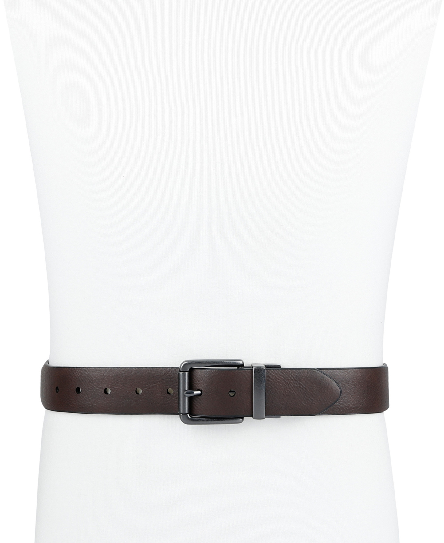 Levi's Men's Logo Buckle Stretch Reversible Leather Belt - Black/Brown