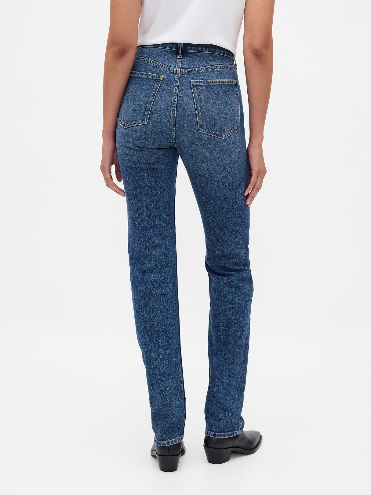 High Rise '90s Slim Straight Jeans - Medium wash