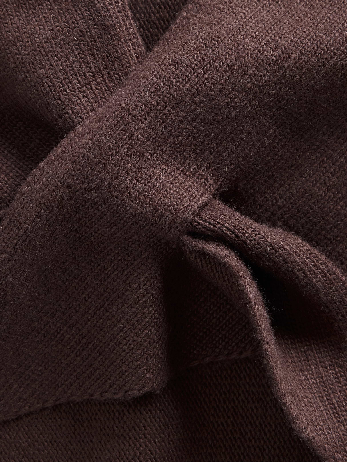 Knit Triangle Scarf - Terra brown