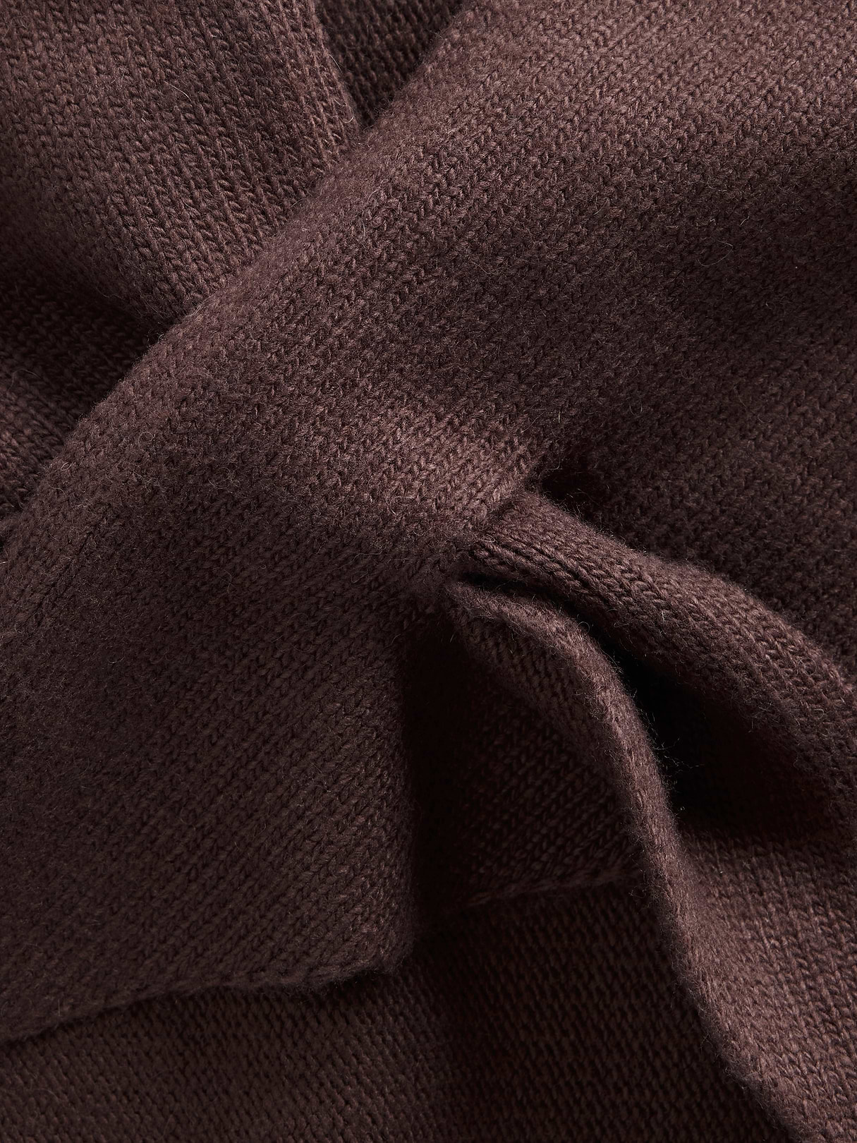 Knit Triangle Scarf - Terra brown