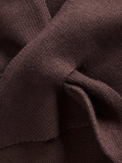 Knit Triangle Scarf - Terra brown
