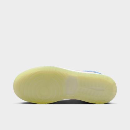 Big Kids' Air Jordan Retro 1 Mid SE Casual Shoes - Game Royal/Barely Volt/Infrared 23/Pale Ivory - Left shoe facing left. Outside of the shoe. - view 6