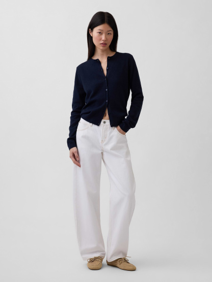 CashSoft Crop Cardigan - New classic navy blue