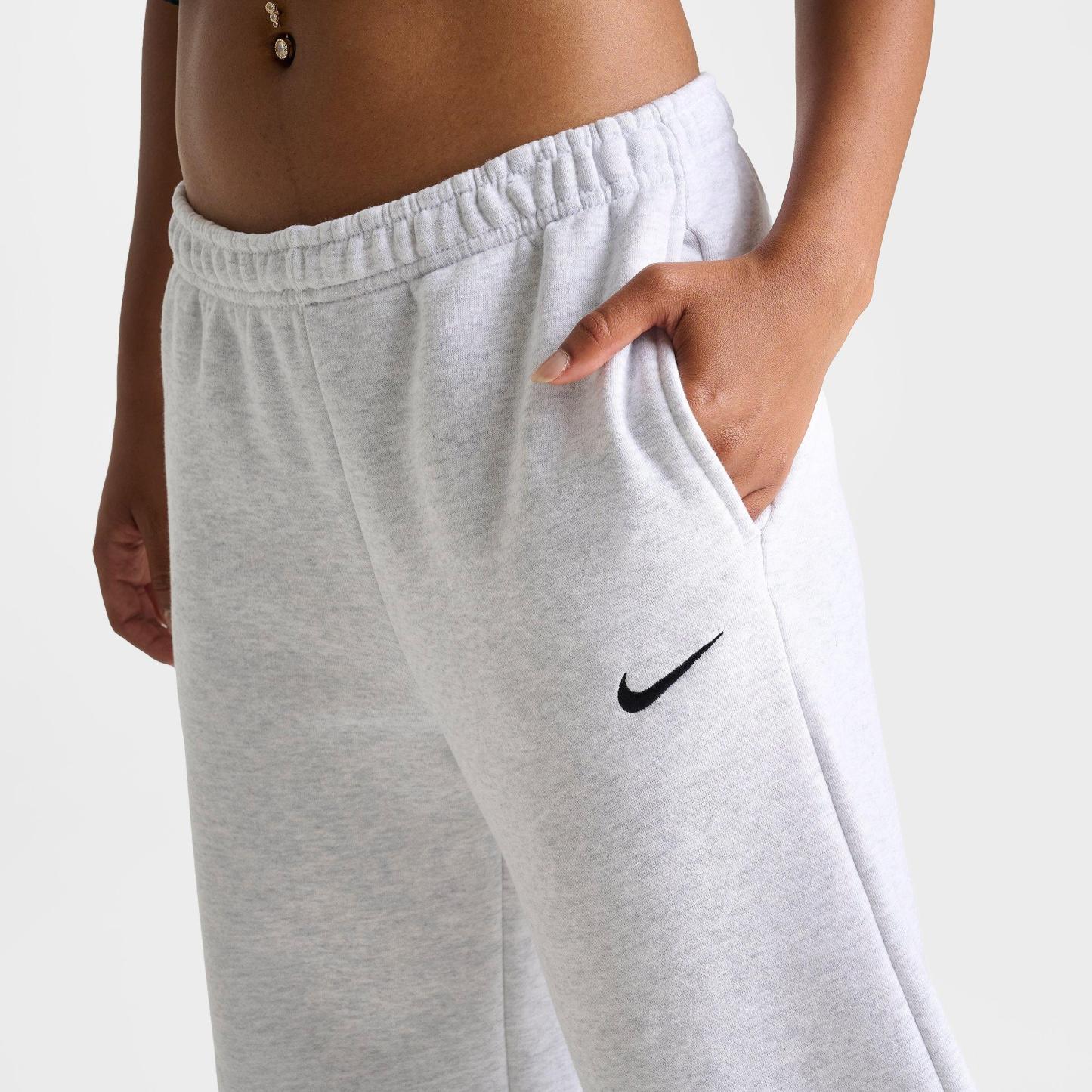 Women's Nithtke Studio Fleece Medium-Weight Wide-Leg Pants - Birch Heather/Black