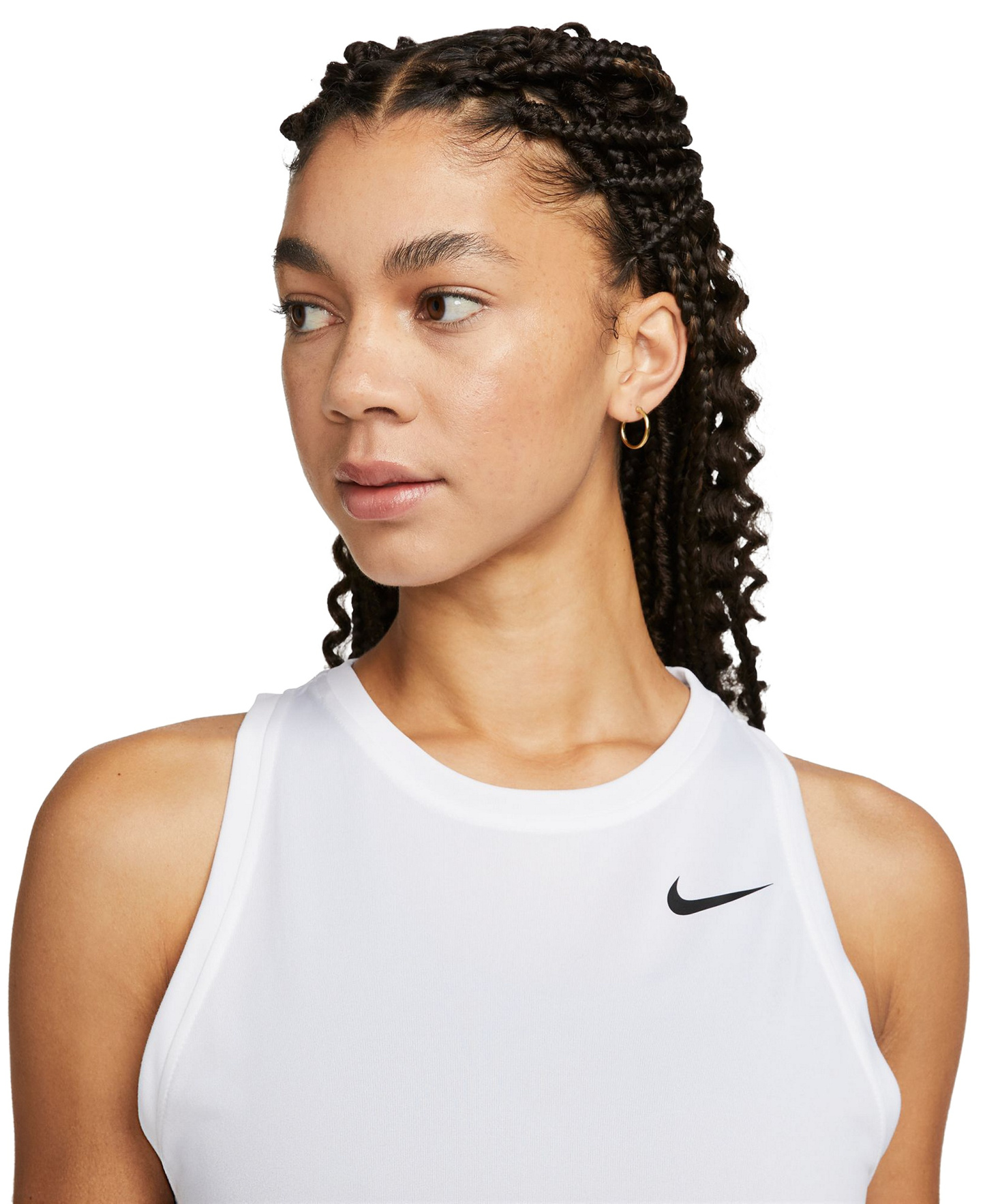 Nike Women's Dri-FIT Training Tank Top - White/Black