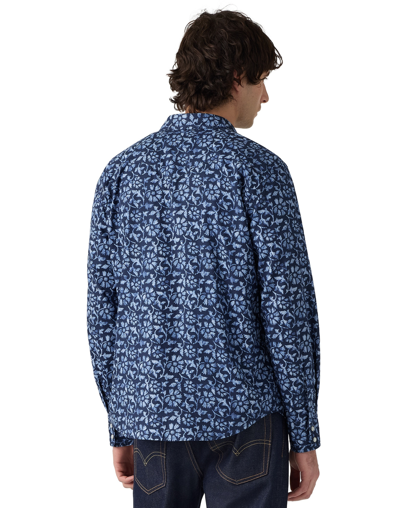 Levi's Men's Regular-Fit Western Shirt - Floral Dress Blue