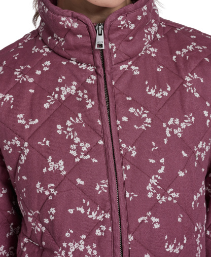 Levi's Women's Quilted Short Liner Zipper Jacket - Pink Floral Print