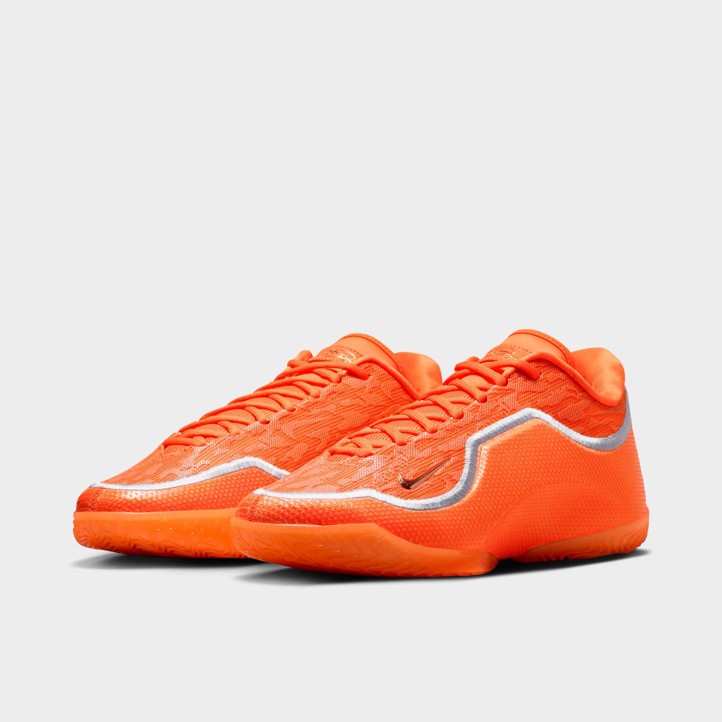 Men's Nithtke LeBron 23 Basketball Shoes - Safety Orange/Wolf Grey/Metallic Gold - Both shoes facing left