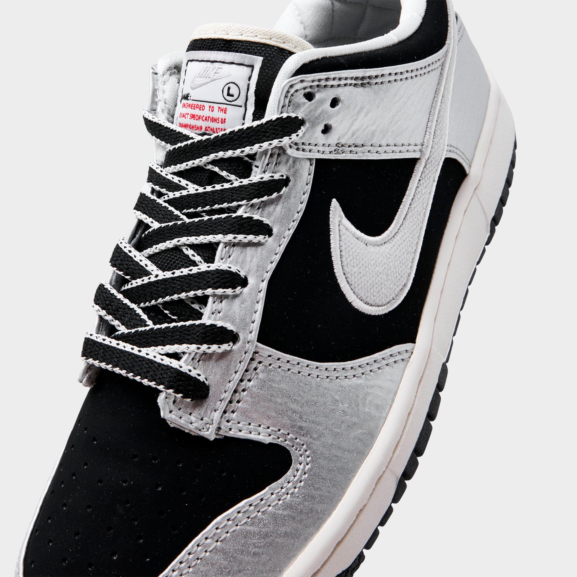 Big Kids' Nithtke Dunk Low LV8 1 Casual Shoes - Silver/Black - Detail shot