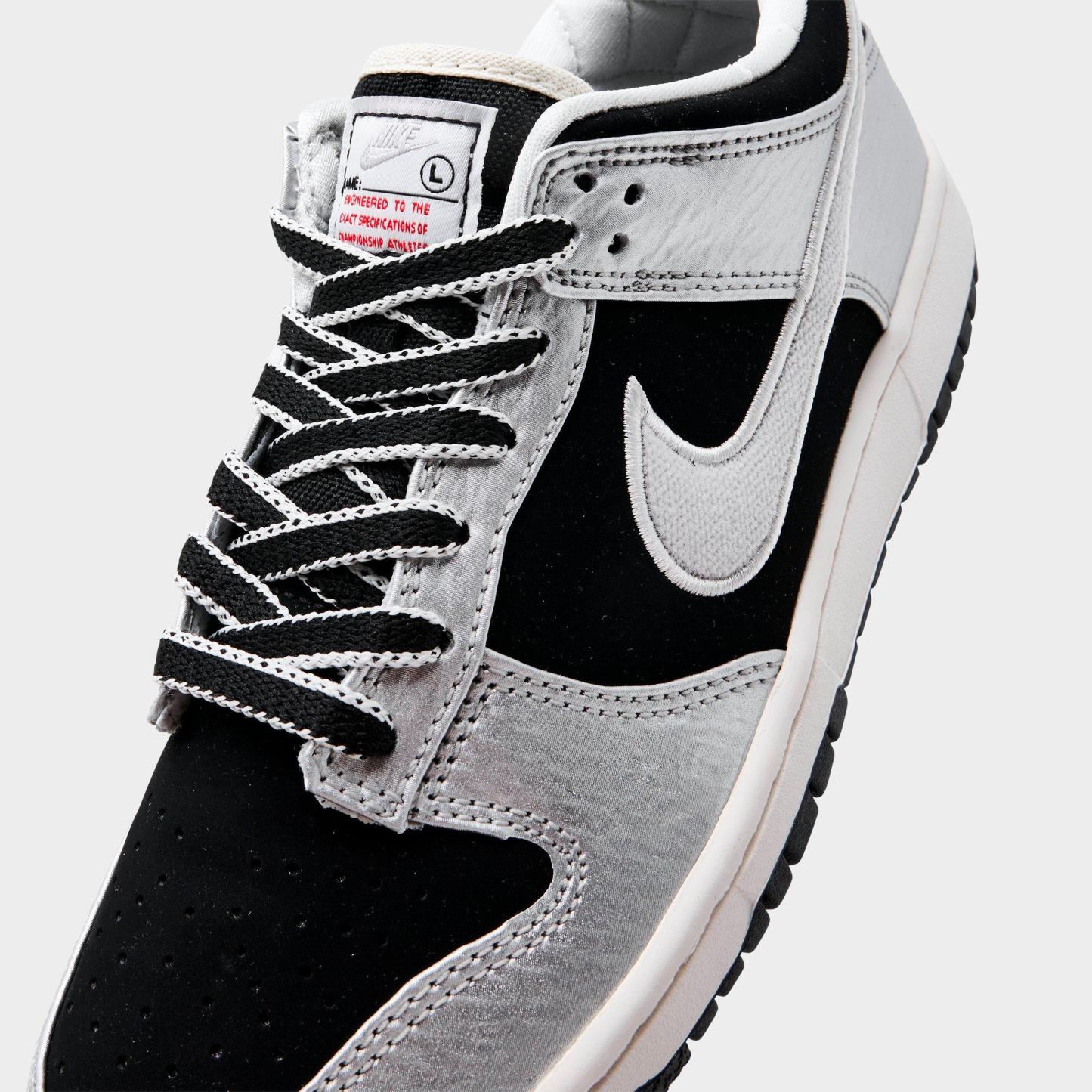 Big Kids' Nithtke Dunk Low LV8 1 Casual Shoes - Silver/Black - Detail shot