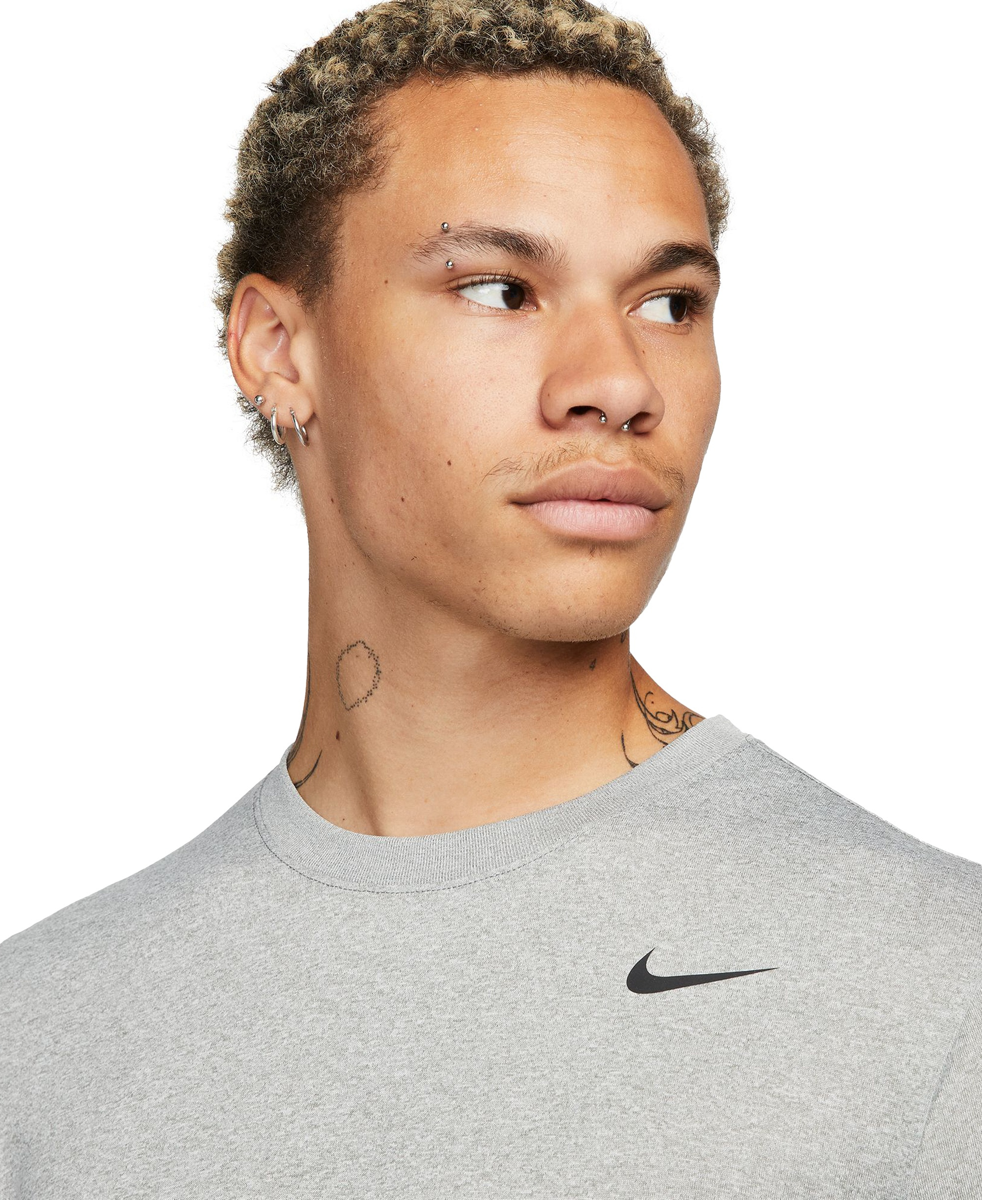 Nike Men's Legend Returns Crewneck T-Shirt - Tumbled Gray/Black
