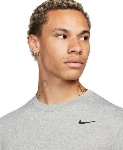 Nike Men's Legend Returns Crewneck T-Shirt - Tumbled Gray/Black