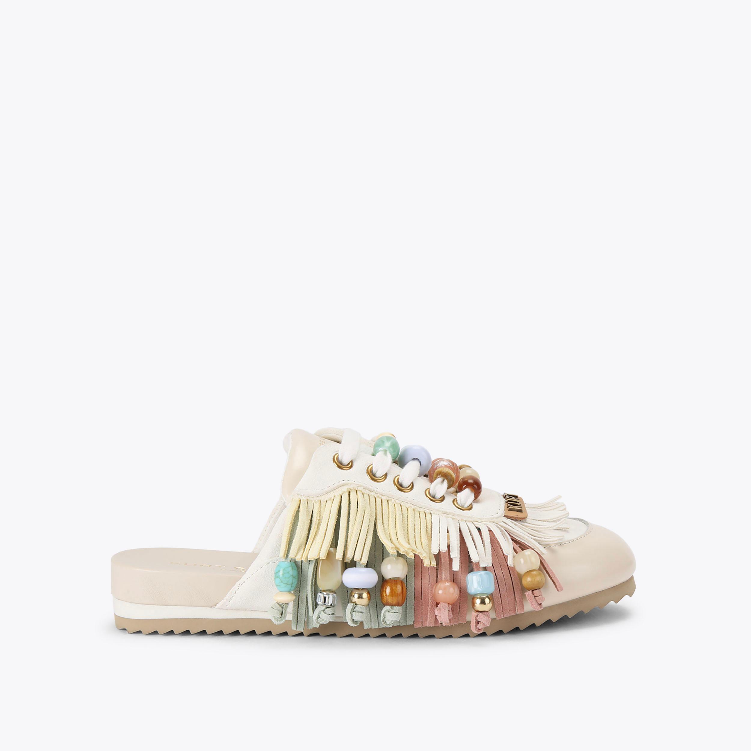 Kurt Geiger London Islington P Fringe Mule - Beige