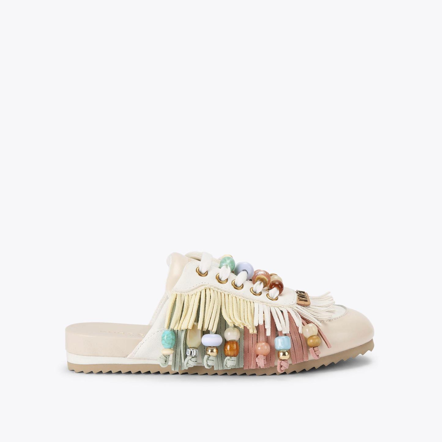 Kurt Geiger London Islington P Fringe Mule - Beige