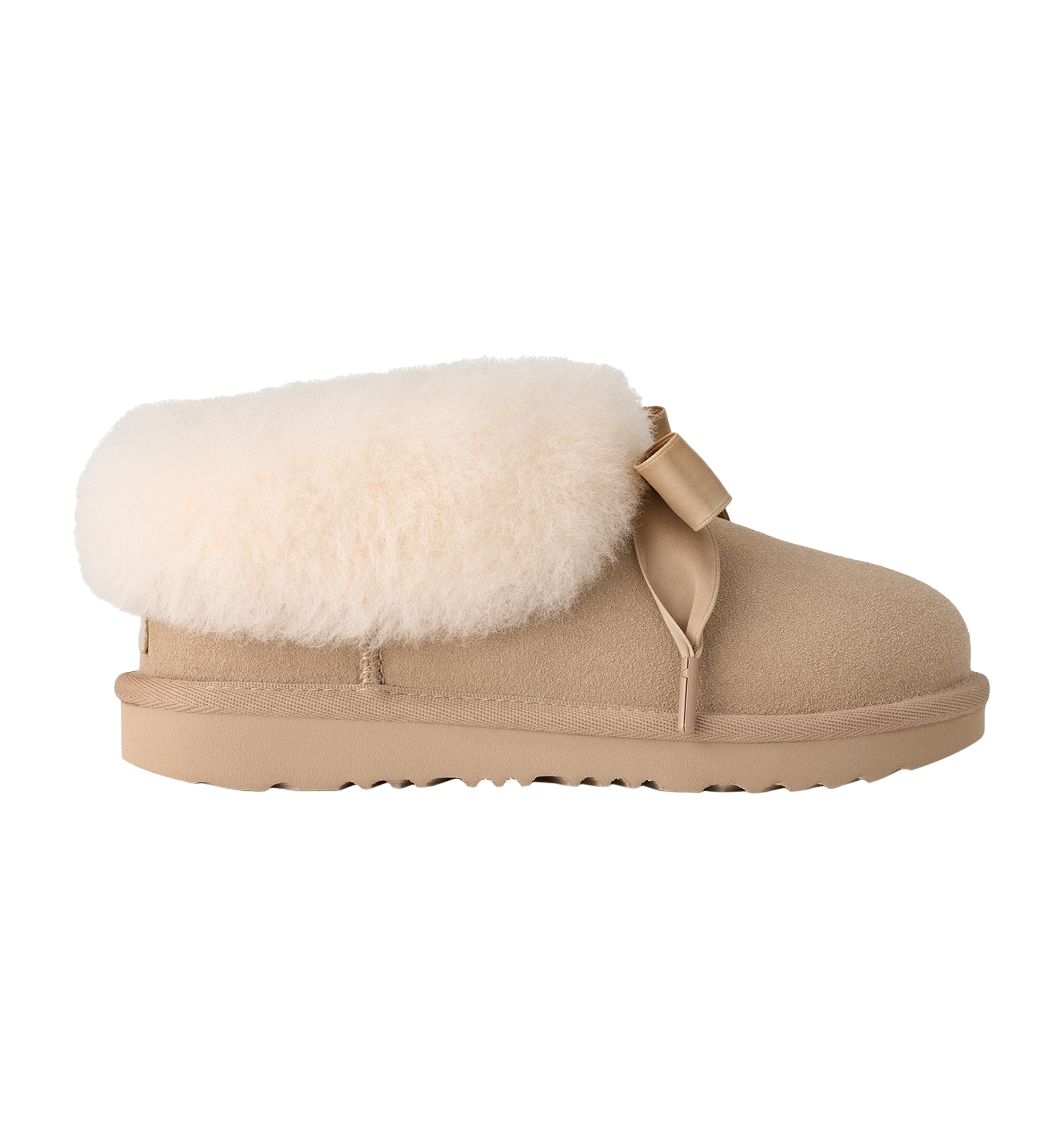 UGG® Kids' Bailey Bow Round Toe Slippers - Sand