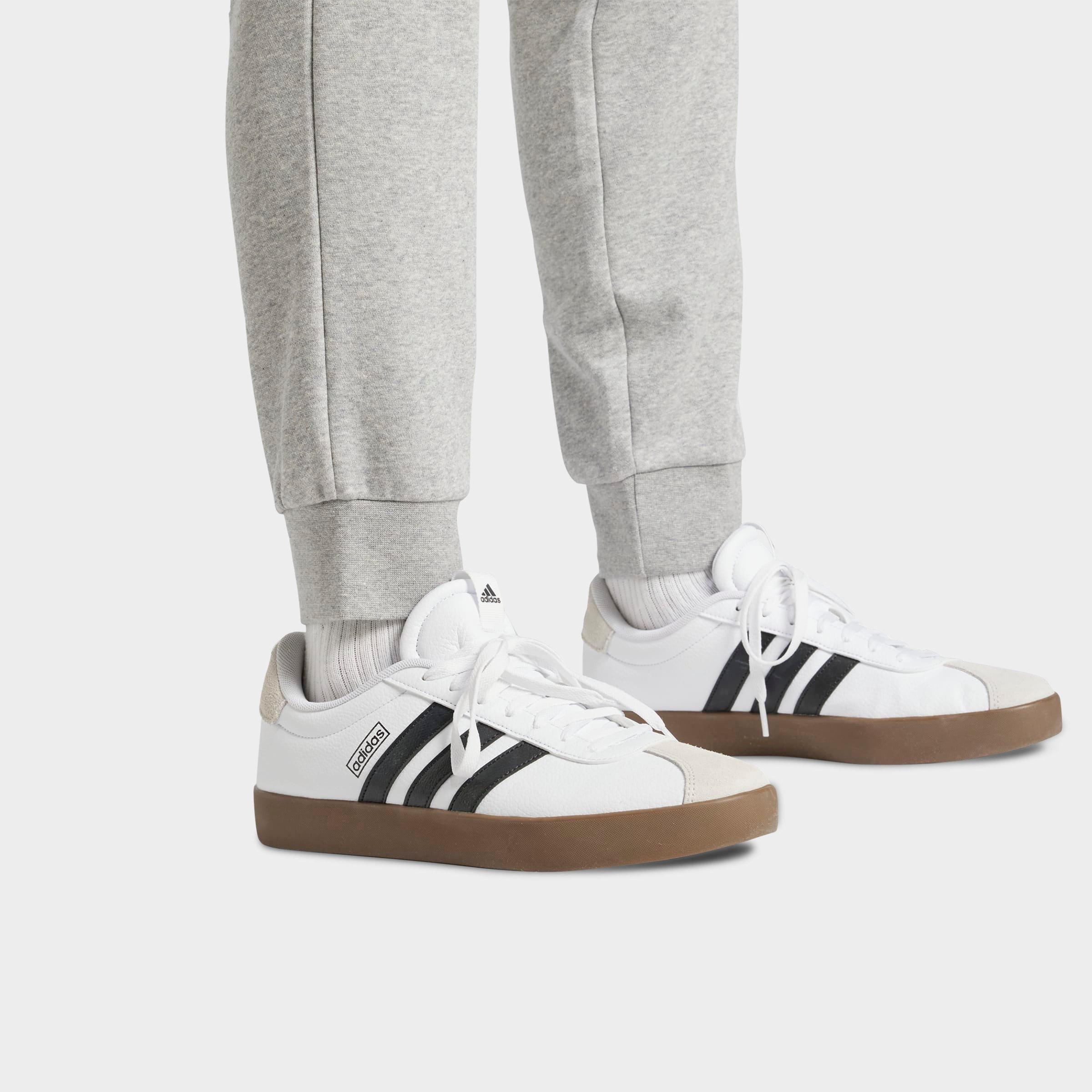 Men's adidas Essentials Feelcozy Fleece Jogger Pants - Medium Grey Heather/Black