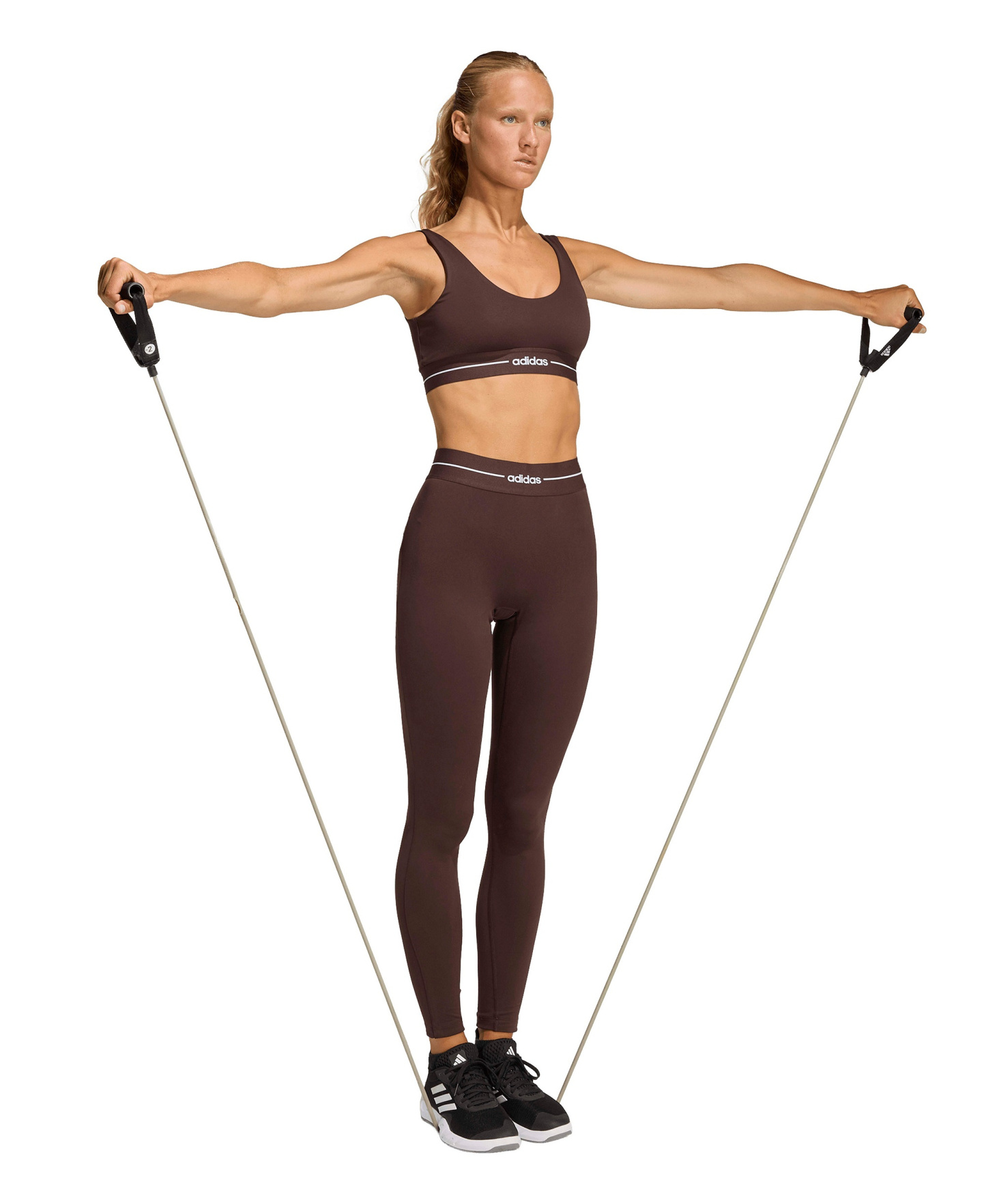 adidas Women's Hyperglam Full Length Training Tight Pants - Aurora Coffee
