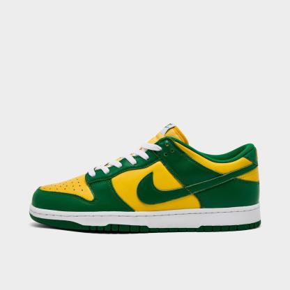 Men's Nithtke Dunk Low SP Casual Shoes - Varsity Maize/Pine Green/White - Left shoe facing left. Outside of the shoe.