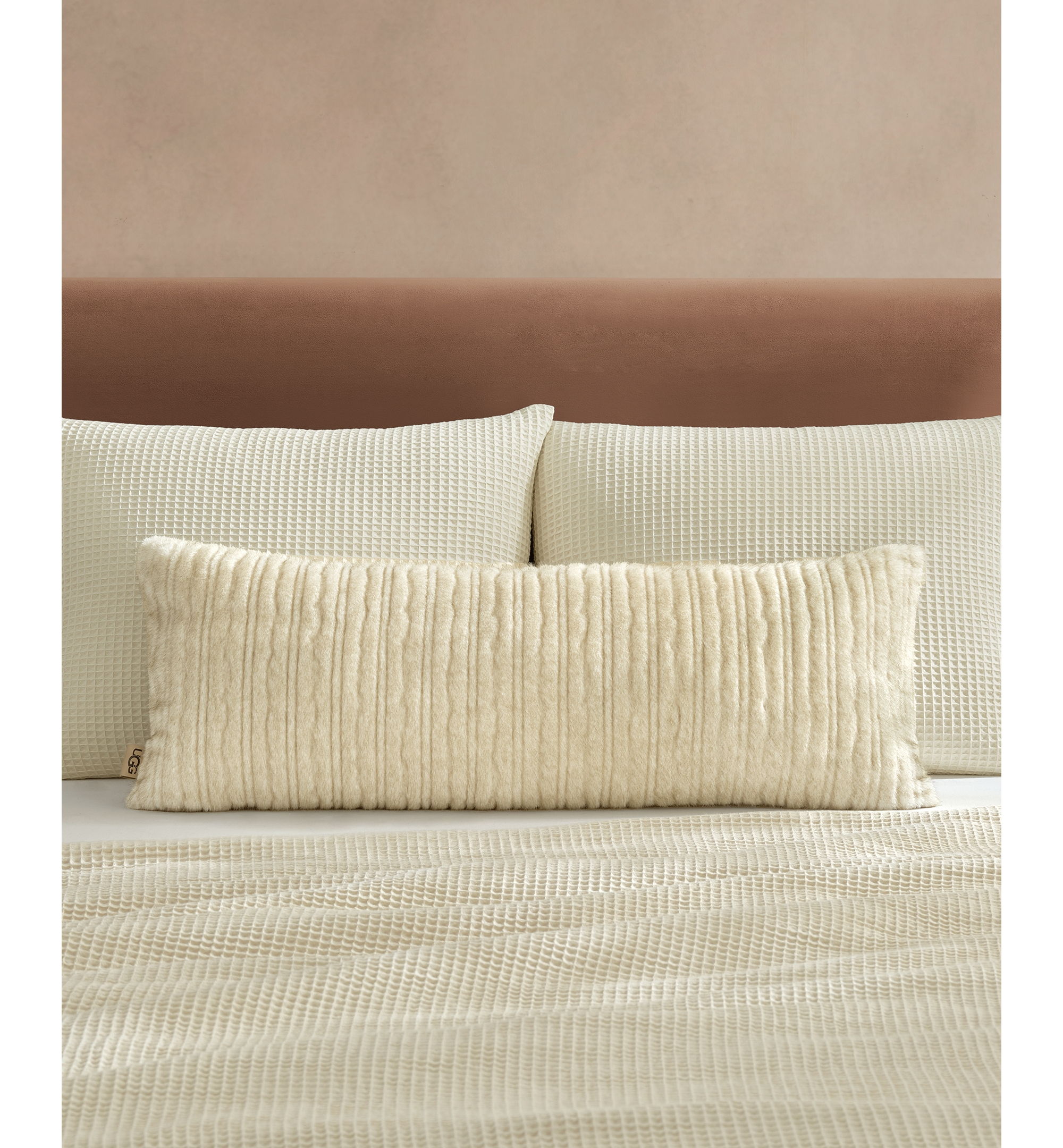 UGG® Jennis Faux Fur Pillow, 36" x 14" - Snow