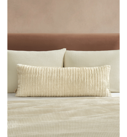UGG® Jennis Faux Fur Pillow, 36" x 14" - Snow
