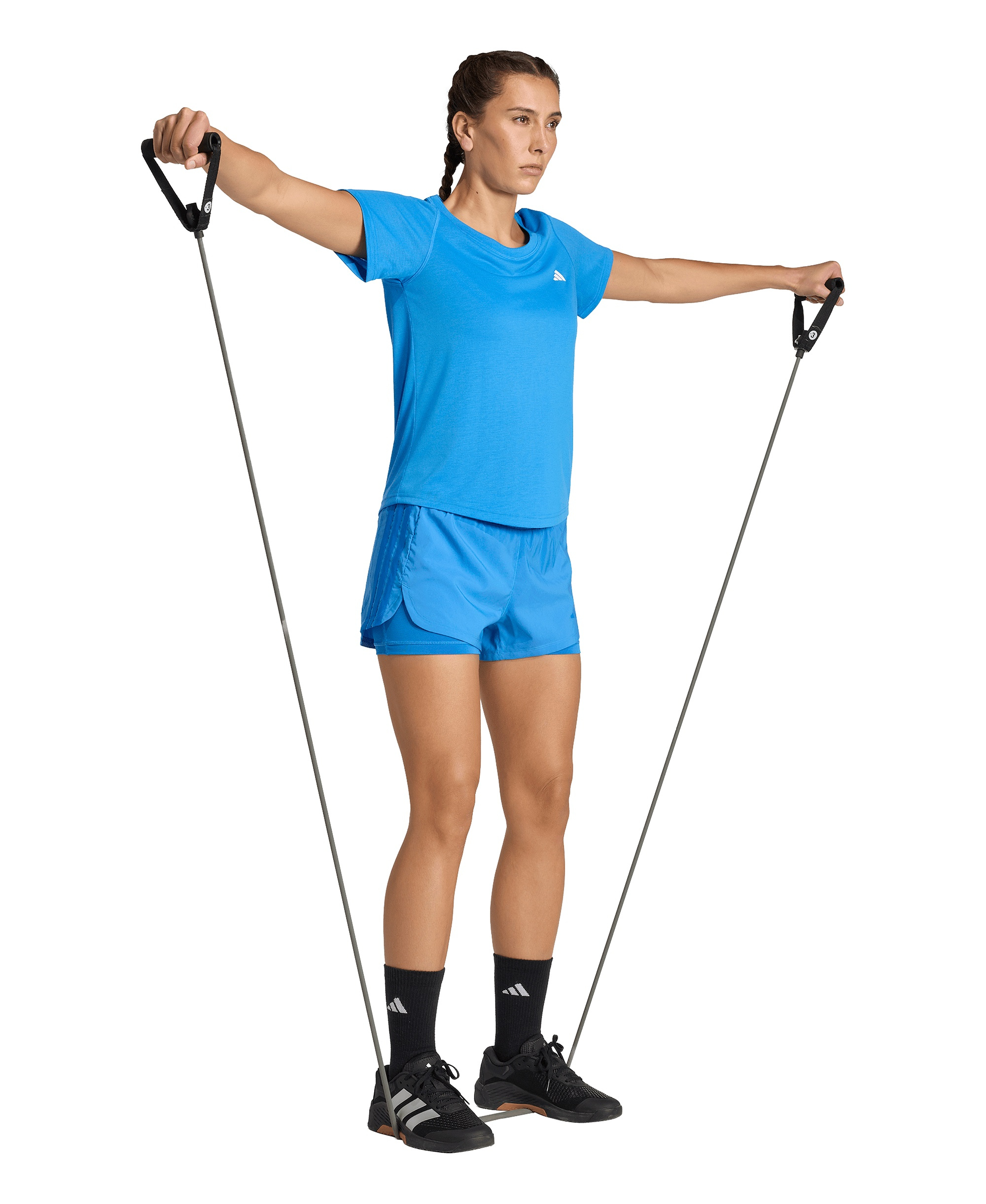 adidas Women's Workout Essentials Seamless Scoop Neck T-Shirt - Ray Blue