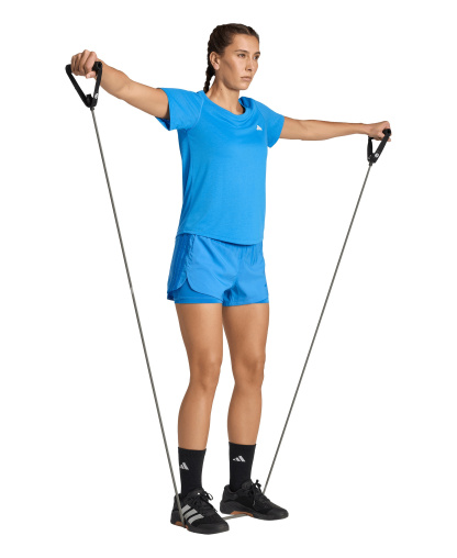 adidas Women's Workout Essentials Seamless Scoop Neck T-Shirt - Ray Blue