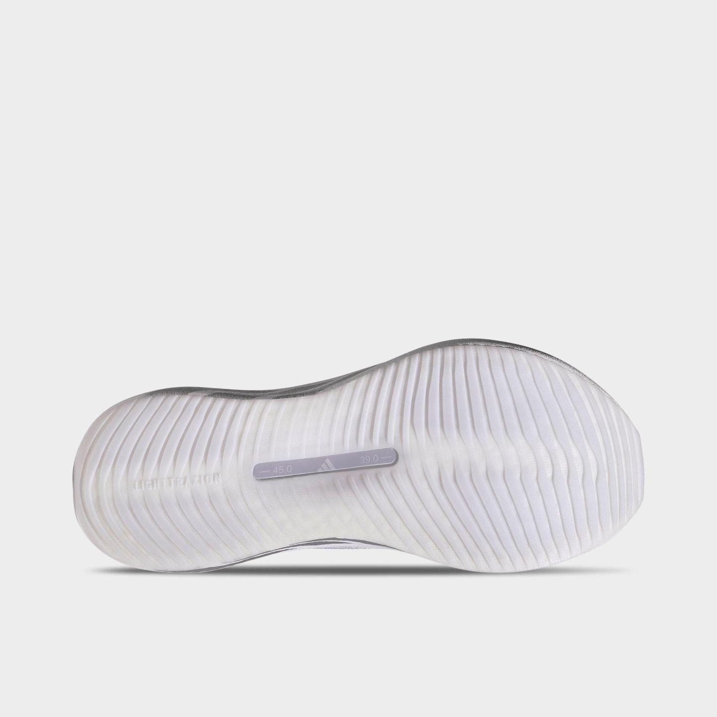 Women's adidas Hyperboost Edge Running Shoes - Part 2 - Frozen Purple/Silver Metallic/Silver Dawn - Bottom view