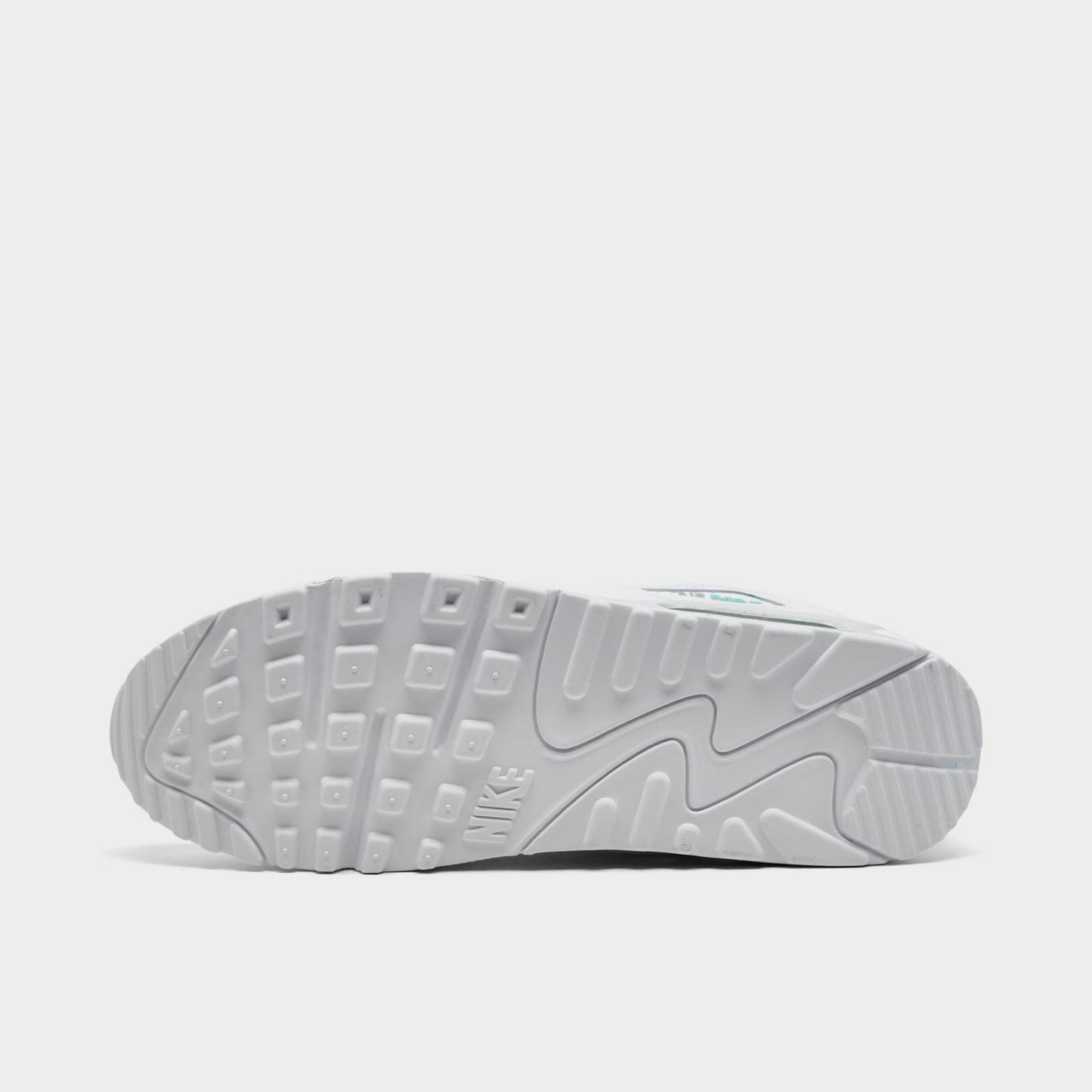 Men's Nike Air Max 90 Casual Shoes - White/Photon Dust/Hyper Turquoise