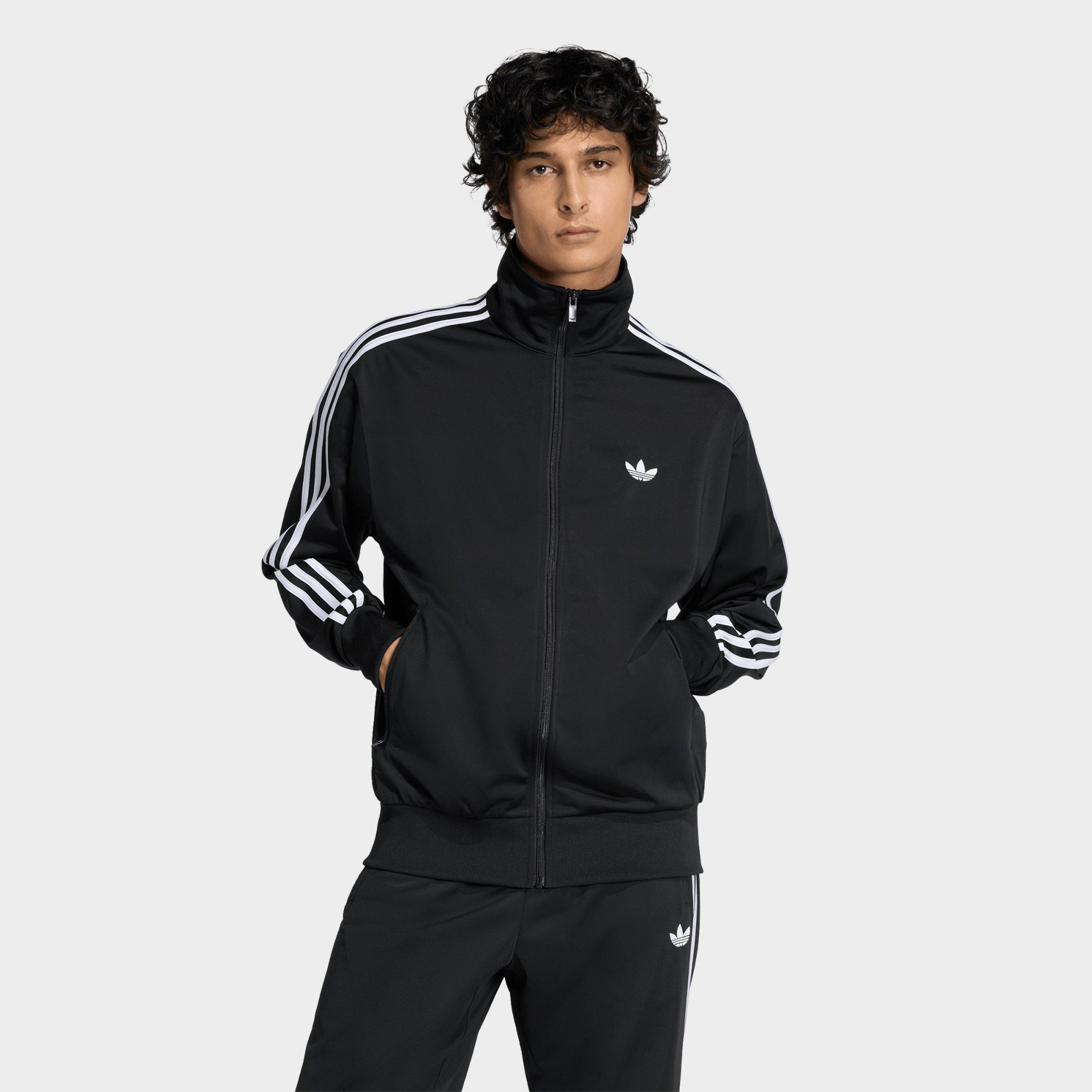 Men's adidas Originals adicolor Sport Firebird Full-Zip Track Jacket - Black