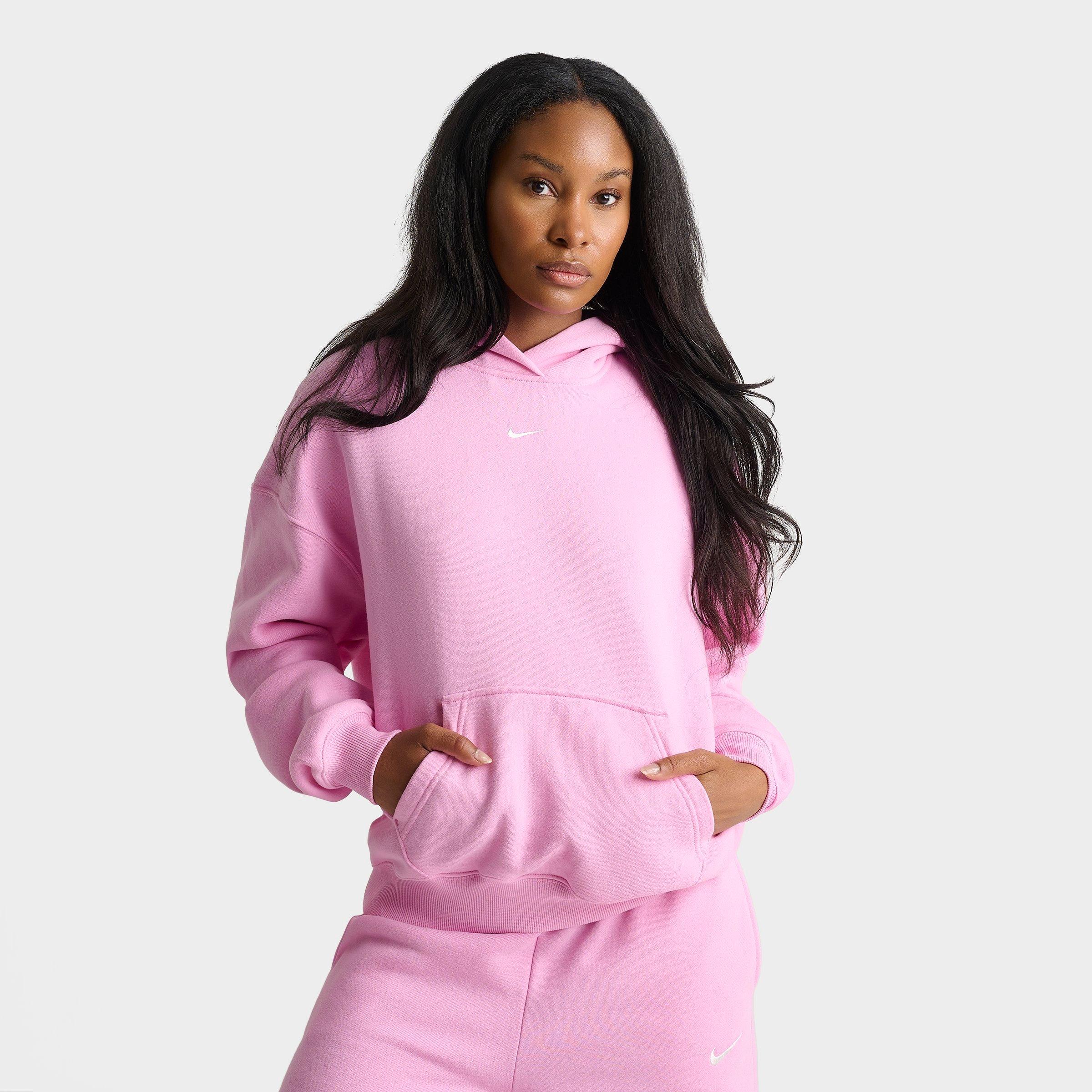 Women's Nithtke Studio Fleece Medium-Weight Camo Oversized Pullover Hoodie - Pink Rise/Sail