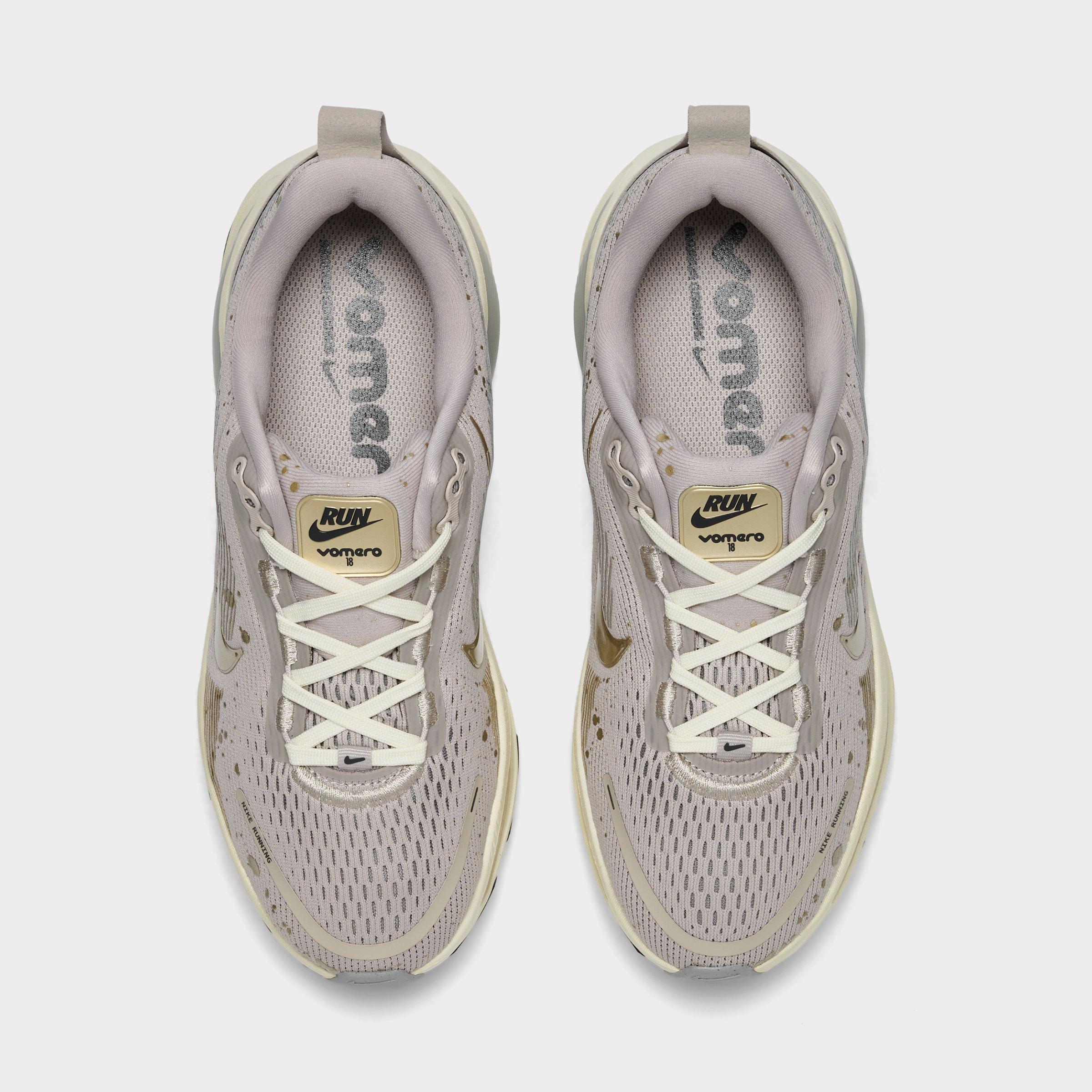 Big Kids' Nithtke Vomero 18 Running Shoes - Part 1 - Cream II/Coconut Milk/Light Smoke Grey/Metallic Gold Grain - Top view