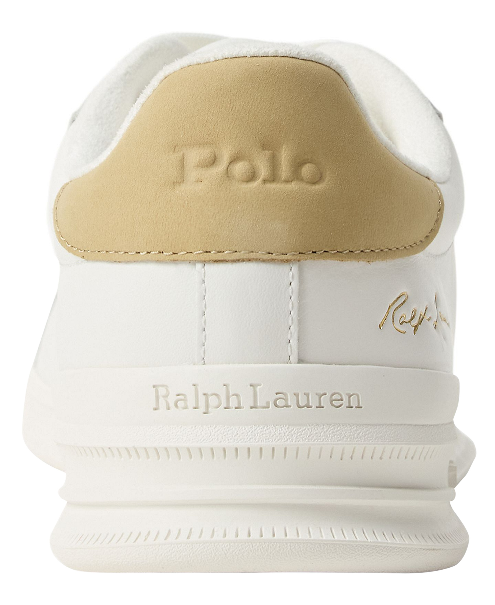 Polo Ralph Lauren Men's Heritage Court II Embroidered Lace-Up Shoes - White