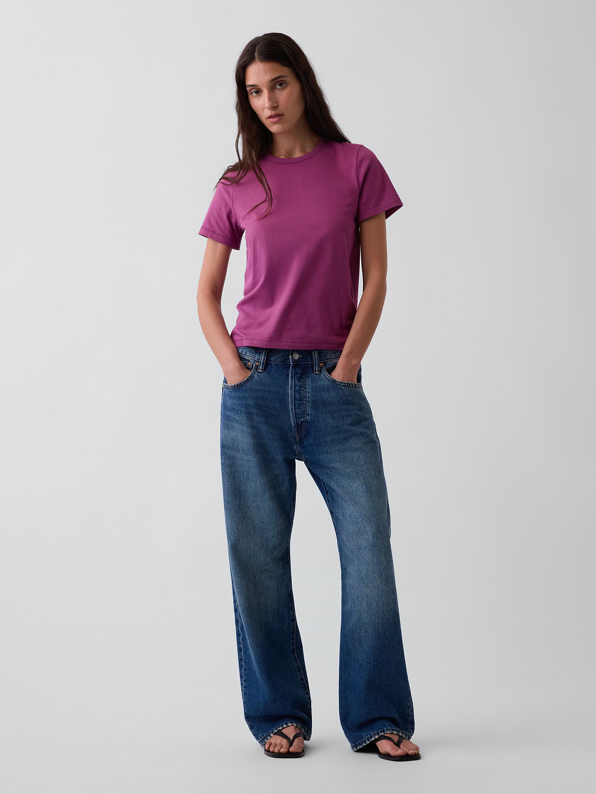 Organic Cotton VintageSoft T-Shirt - Dahlia purple