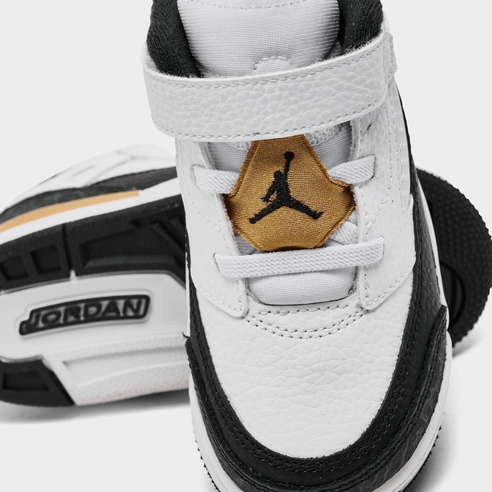 Kids' Toddler Jordan Spizike Low Casual Shoes - White/Metallic Gold/Black - view 3
