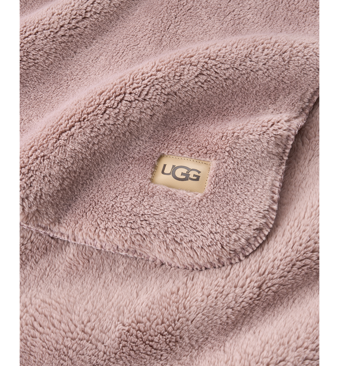 UGG® Saige Plush Throw, 50" x 70" - Rosewood
