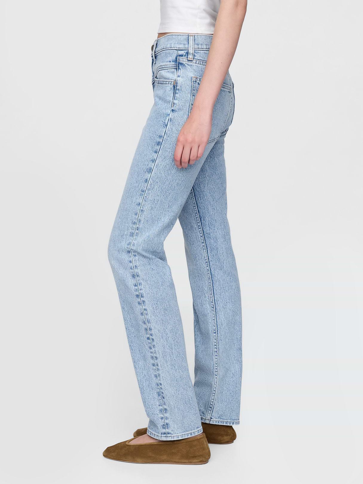 High Rise '90s Slim Straight Jeans - Western light wash